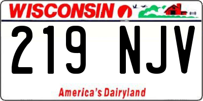 WI license plate 219NJV