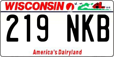 WI license plate 219NKB