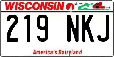 WI license plate 219NKJ