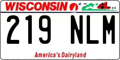 WI license plate 219NLM