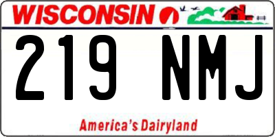 WI license plate 219NMJ