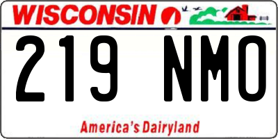 WI license plate 219NMO