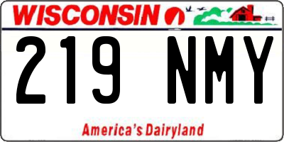 WI license plate 219NMY