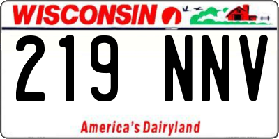 WI license plate 219NNV