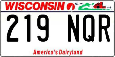 WI license plate 219NQR