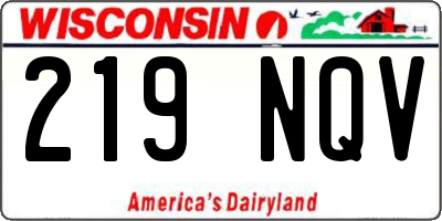 WI license plate 219NQV