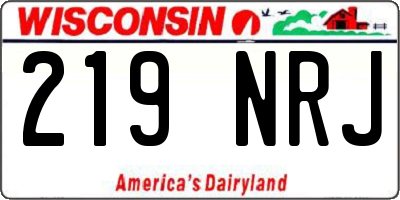 WI license plate 219NRJ