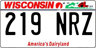 WI license plate 219NRZ