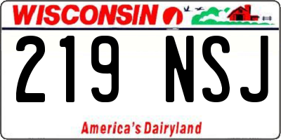 WI license plate 219NSJ