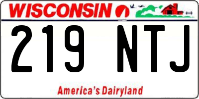 WI license plate 219NTJ