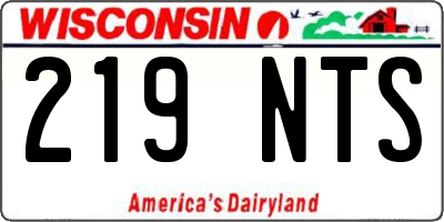 WI license plate 219NTS