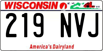 WI license plate 219NVJ