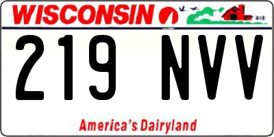 WI license plate 219NVV