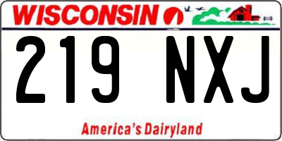 WI license plate 219NXJ