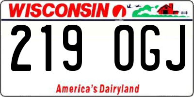 WI license plate 219OGJ