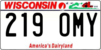 WI license plate 219OMY