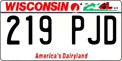 WI license plate 219PJD