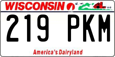 WI license plate 219PKM