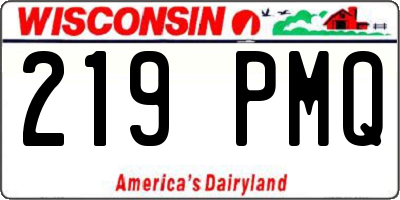 WI license plate 219PMQ