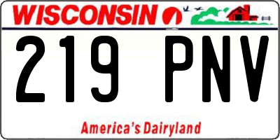 WI license plate 219PNV