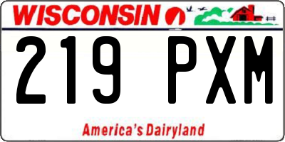 WI license plate 219PXM