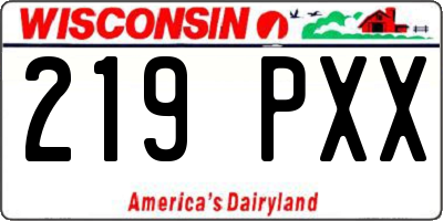 WI license plate 219PXX