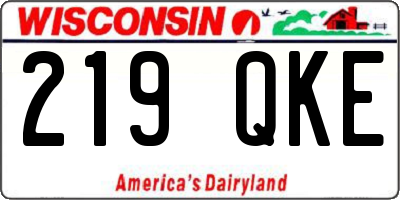 WI license plate 219QKE