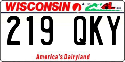 WI license plate 219QKY