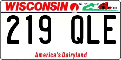 WI license plate 219QLE