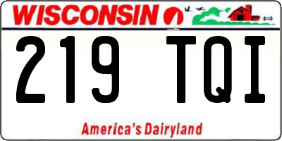 WI license plate 219TQI