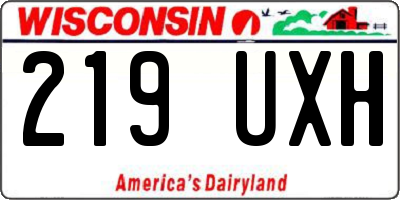 WI license plate 219UXH