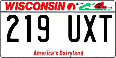 WI license plate 219UXT