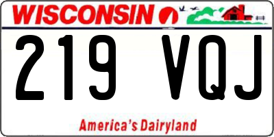 WI license plate 219VQJ