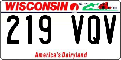 WI license plate 219VQV