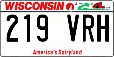 WI license plate 219VRH