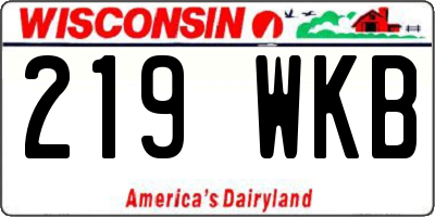 WI license plate 219WKB