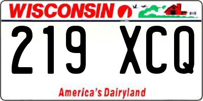 WI license plate 219XCQ