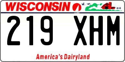 WI license plate 219XHM