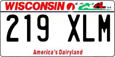WI license plate 219XLM