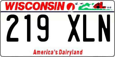 WI license plate 219XLN