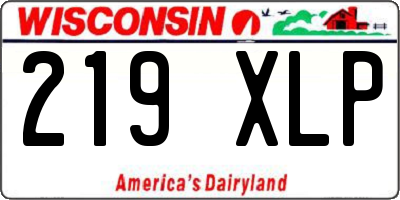 WI license plate 219XLP