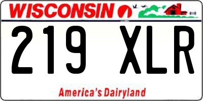 WI license plate 219XLR