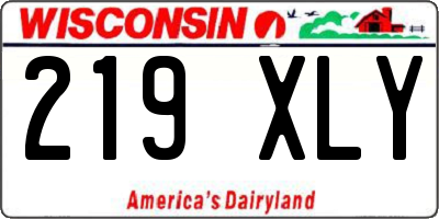 WI license plate 219XLY