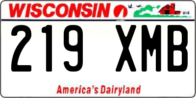 WI license plate 219XMB