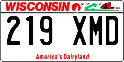 WI license plate 219XMD