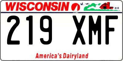 WI license plate 219XMF