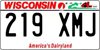 WI license plate 219XMJ