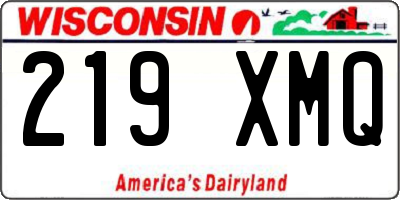 WI license plate 219XMQ
