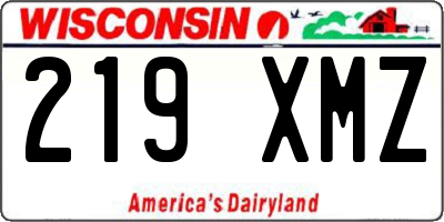 WI license plate 219XMZ