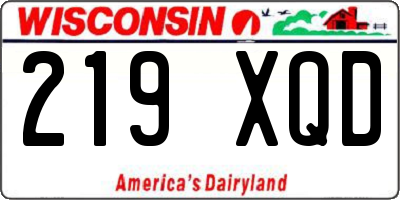 WI license plate 219XQD